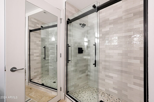 bathroom with walk in shower