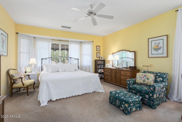 19714 N Concord Dr, Surprise, AZ 85374 - bedroom featuring light colored carpet and ceiling fan