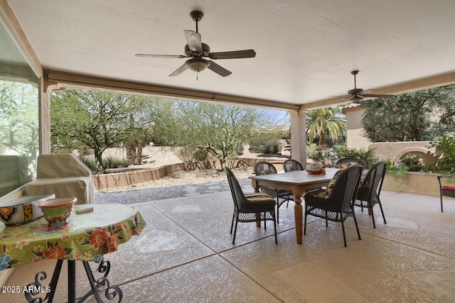 19714 N Concord Dr, Surprise, AZ 85374 - view of patio featuring outdoor dining area and a ceiling fan