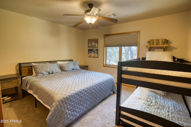 702 Flag Hollow Rd, Pinetop-Lakeside, AZ 85929 - bedroom with carpet floors and a ceiling fan