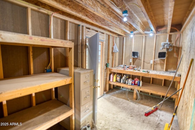 702 Flag Hollow Rd, Pinetop-Lakeside, AZ 85929 - unfinished basement with a workshop area