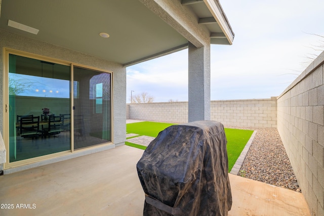 view of patio / terrace with a fenced backyard