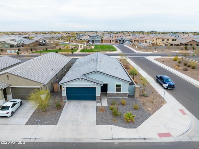 drone / aerial view with a residential view