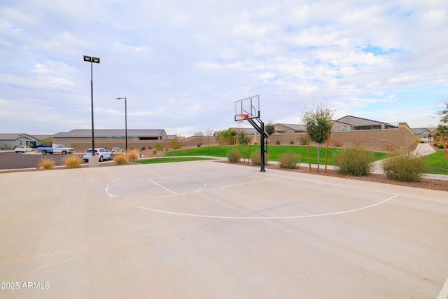 view of basketball court featuring community basketball court