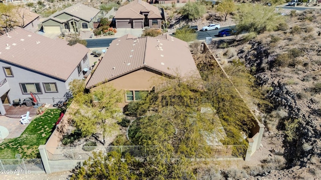 aerial view featuring a residential view