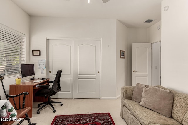 18021 N 53rd St, Scottsdale, AZ 85254 - carpeted home office with ceiling fan