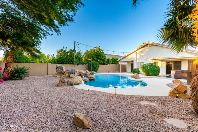 3152 N 83rd Pl, Scottsdale, AZ 85251 - view of swimming pool featuring a patio and a fenced backyard