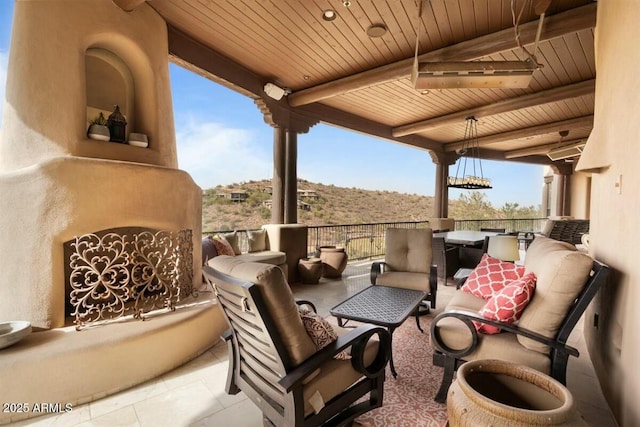 view of patio / terrace featuring a balcony