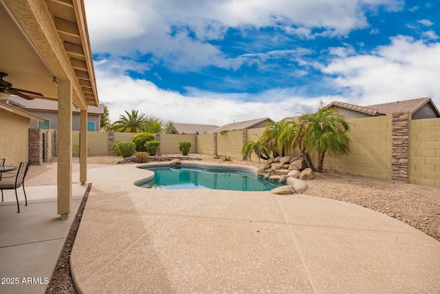 11318 S Hopi Dr, Goodyear, AZ 85338 - view of swimming pool with a patio and a fenced backyard