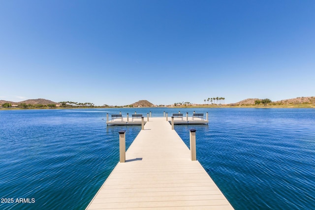 11318 S Hopi Dr, Goodyear, AZ 85338 - dock featuring a water and mountain view