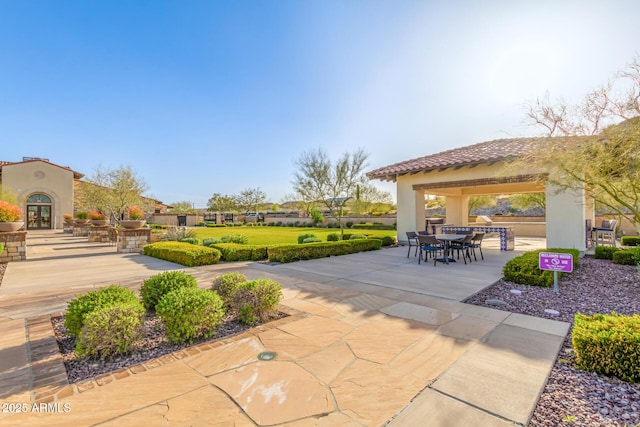11318 S Hopi Dr, Goodyear, AZ 85338 - view of patio / terrace with a gazebo and french doors