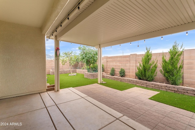 view of patio / terrace with a fenced backyard