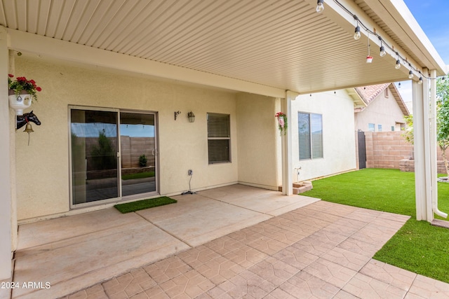 view of patio / terrace with fence