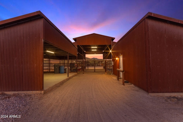 view of stable with an outdoor structure