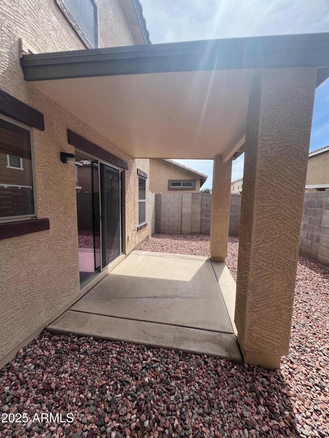 view of patio / terrace featuring a fenced backyard