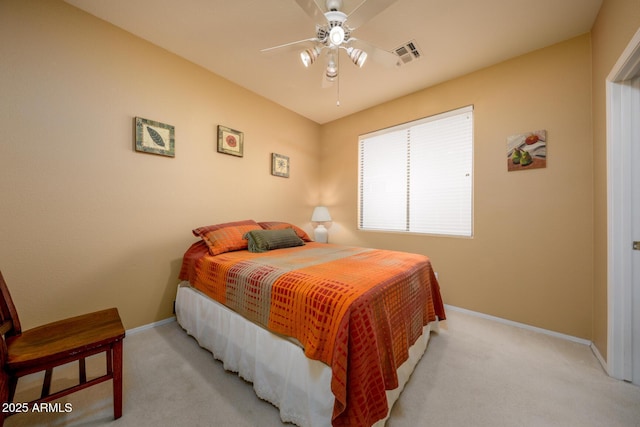 10242 E Pantera Ave, Mesa, AZ 85212 - bedroom featuring light carpet, baseboards, and a ceiling fan