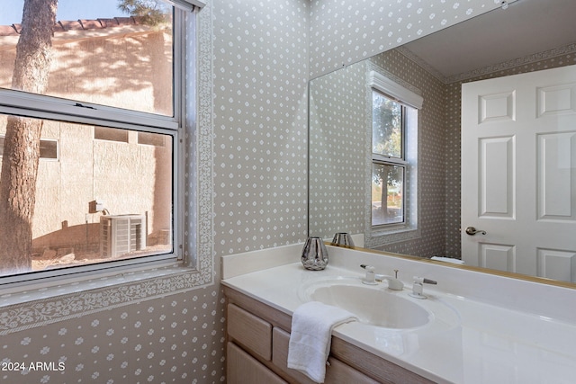 bathroom featuring vanity