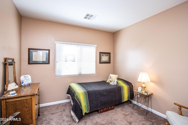 view of carpeted bedroom