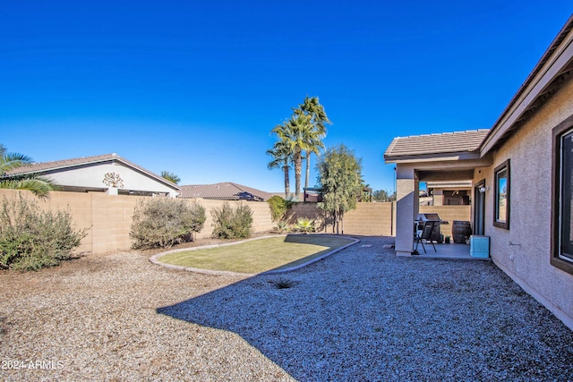 view of yard featuring a patio area