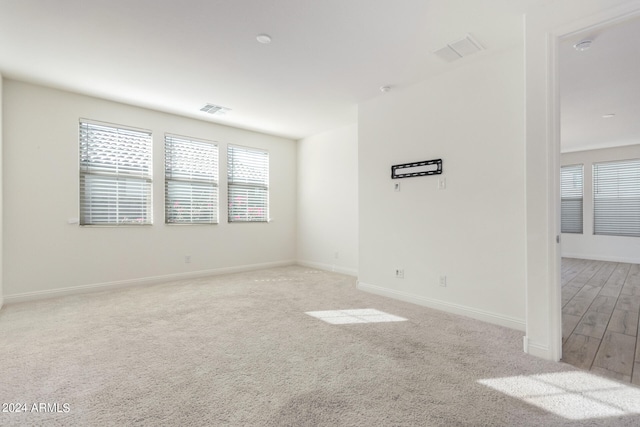 empty room featuring light hardwood / wood-style flooring