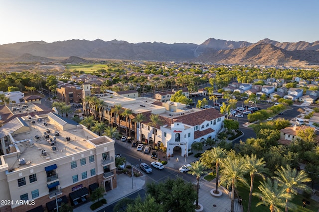 bird's eye view featuring a mountain view