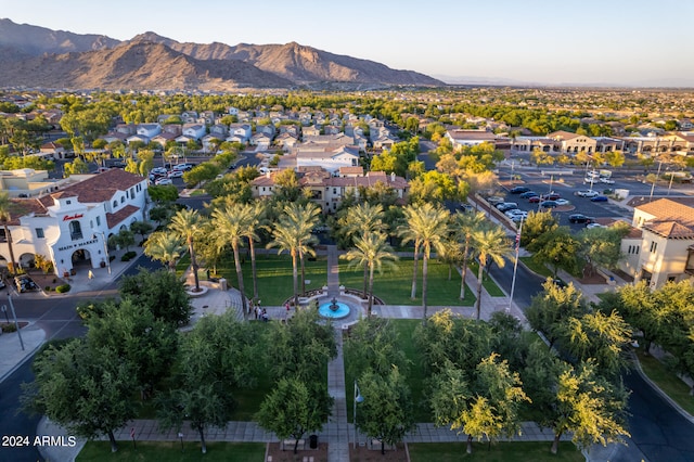 aerial view with a mountain view