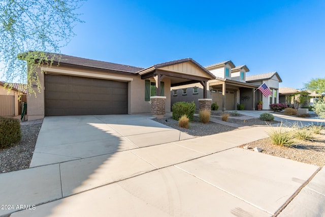 view of front of home featuring a garage