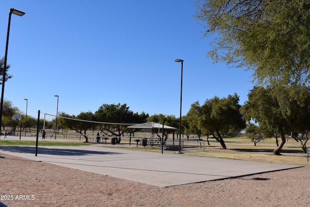 view of home's community with volleyball court