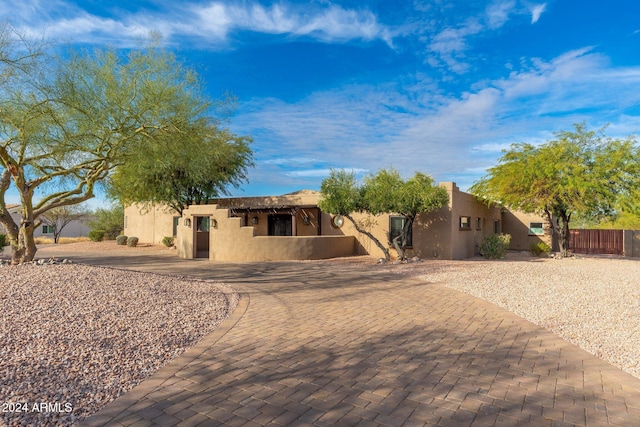 view of pueblo-style home