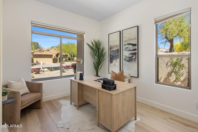8227 E Beardsley Rd, Scottsdale, AZ 85255 - office featuring baseboards and light wood finished floors