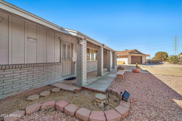 view of home's exterior featuring a garage