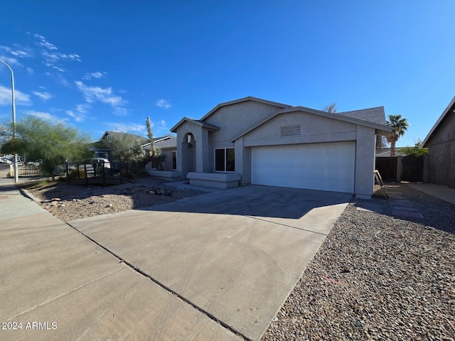 view of front of house featuring a garage