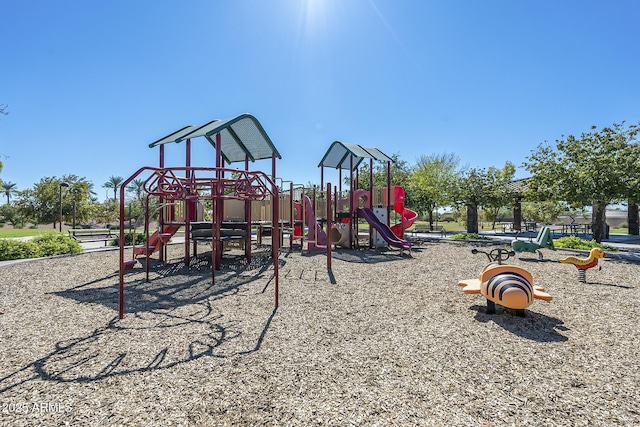 view of community jungle gym