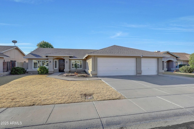 ranch-style home with a garage