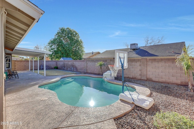 view of pool with a patio