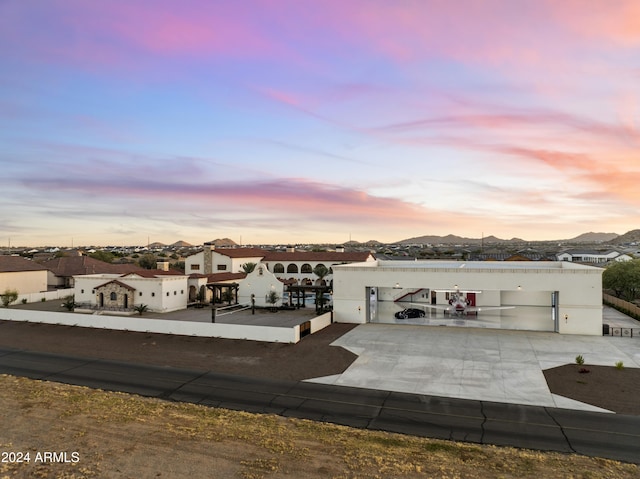 exterior space featuring a mountain view