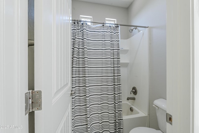 9752 E Torino Ave, Mesa, AZ 85212 - bathroom with shower / bathtub combination with curtain and toilet