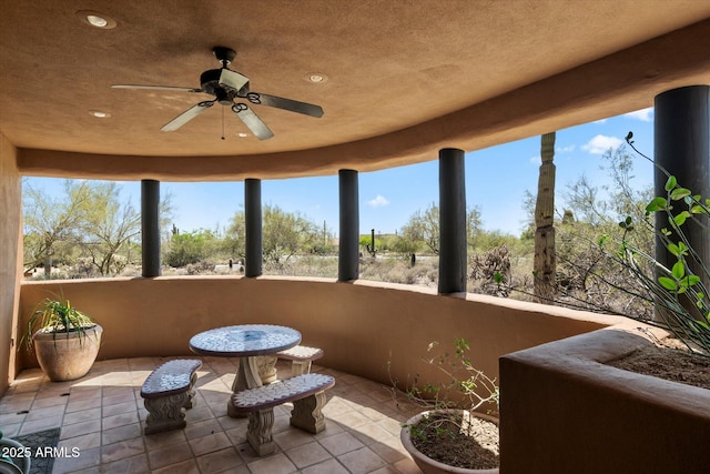 7728 E Mary Sharon Dr, Scottsdale, AZ 85266 - view of patio featuring ceiling fan
