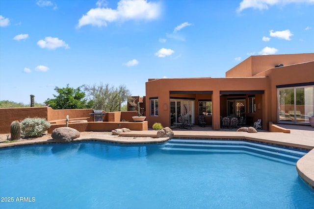 7728 E Mary Sharon Dr, Scottsdale, AZ 85266 - view of swimming pool featuring a patio and a grill