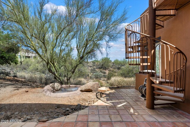 7728 E Mary Sharon Dr, Scottsdale, AZ 85266 - view of patio / terrace with stairs