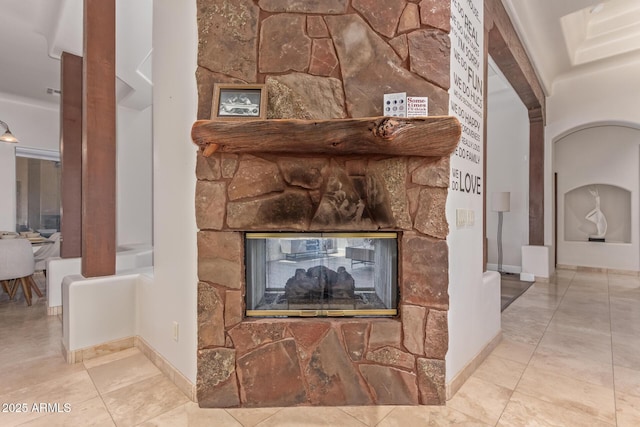 14619 E Desert Vista Trl, Scottsdale, AZ 85262 - detailed view of a fireplace and baseboards