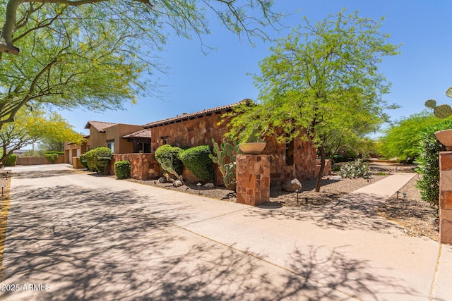 14619 E Desert Vista Trl, Scottsdale, AZ 85262 - view of front of home with stucco siding and a tiled roof
