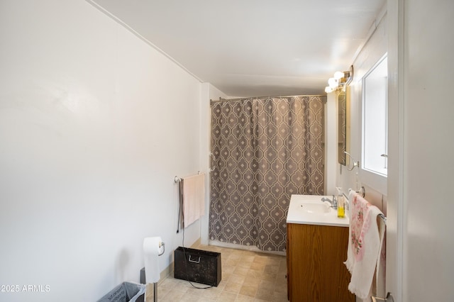 316 B St, Bisbee, AZ 85603 - full bathroom with vanity and a shower with shower curtain