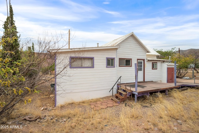 316 B St, Bisbee, AZ 85603 - back of property featuring a wooden deck