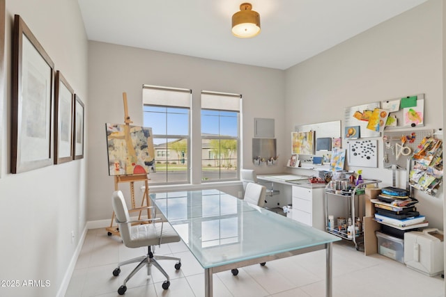 20797 W Rattler Rd, Buckeye, AZ 85396 - office area with baseboards and light tile patterned floors