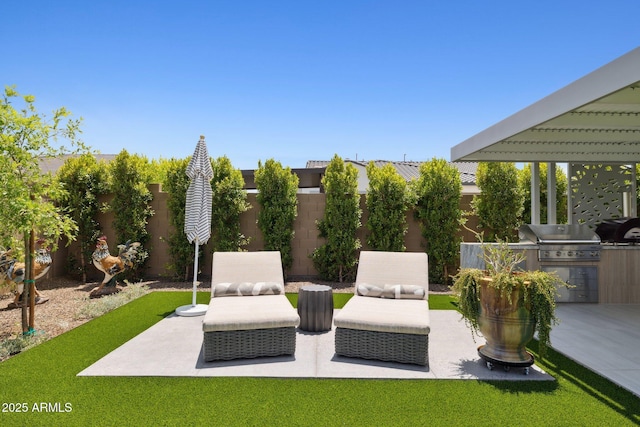 20797 W Rattler Rd, Buckeye, AZ 85396 - fenced backyard with a patio