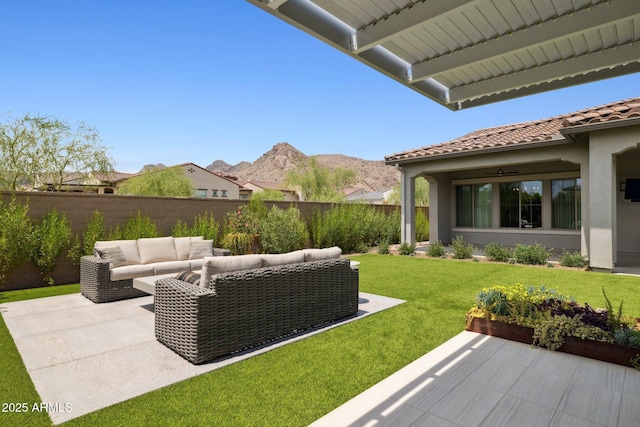 20797 W Rattler Rd, Buckeye, AZ 85396 - view of yard with an outdoor living space and a patio area
