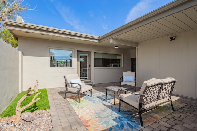 view of patio with outdoor lounge area