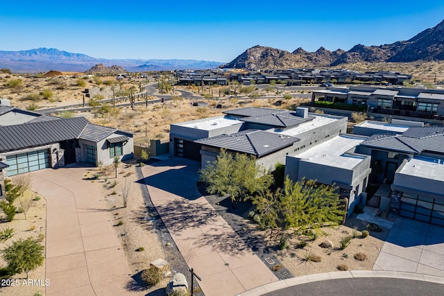 aerial view featuring a mountain view