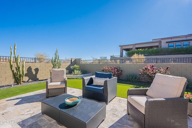 view of patio featuring outdoor lounge area